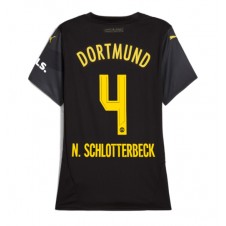 Borussia Dortmund Nico Schlotterbeck #4 Bortatröja Dam 2024-25 Korta ärmar